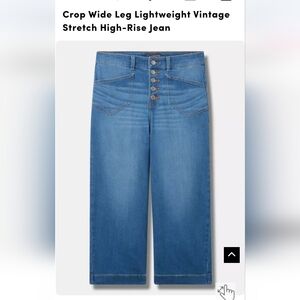 Torrid Blue Crop Wide Leg High-Rise Jeans Size 20